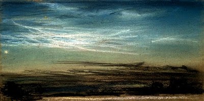 William Ascroft Sunset and Noctilucent Cloud 1885 pastel
