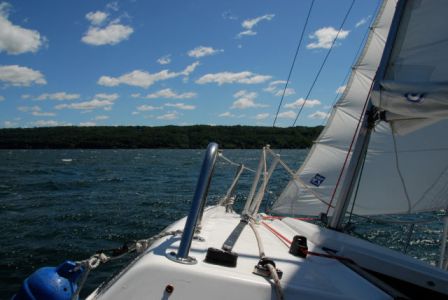 Sailing on Cayuga Lake by solarnu FCC