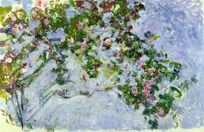 "Les Roses" (1925-26, oil on canvas) by Claude Monet