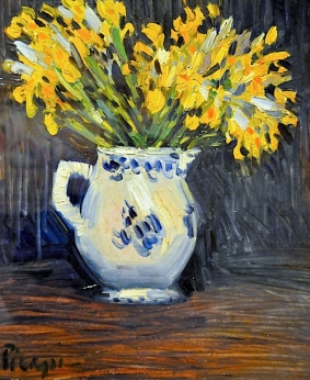 "Yellow Irises" (1901, oil on canvas) by Pablo Picasso