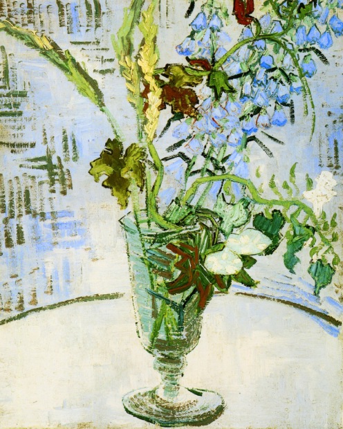 "Glass with Wild Flowers" (1890, oil on canvas) by Vincent van Gogh