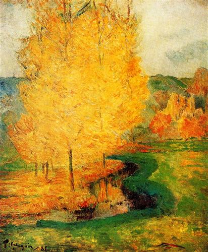 Paul Gauguin By the Stream, Autumn 1885 oil on canvas