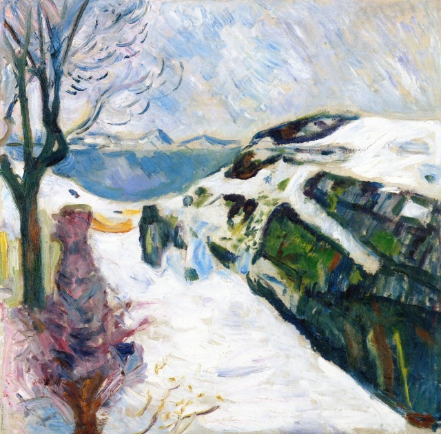 Edvard Munch Winter Landscape from Kragerø 1910 oil on canvas
