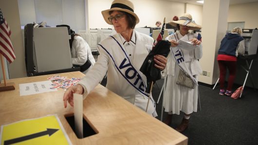 Woman dressed as suffragette